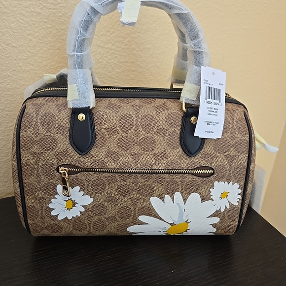 Coach Rowan Satchel In Signature Canvas With Floral Print - Picture 10 of 14